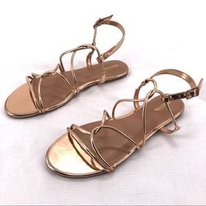 Merona Rose Gold Metallic Sandals